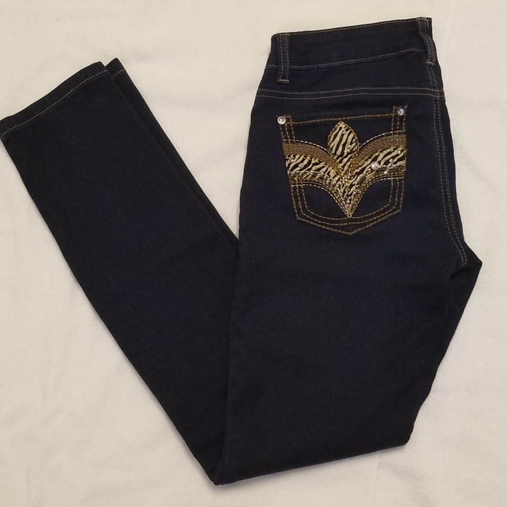 Black Crystal Skinny Jeans - Picture 2 of 8